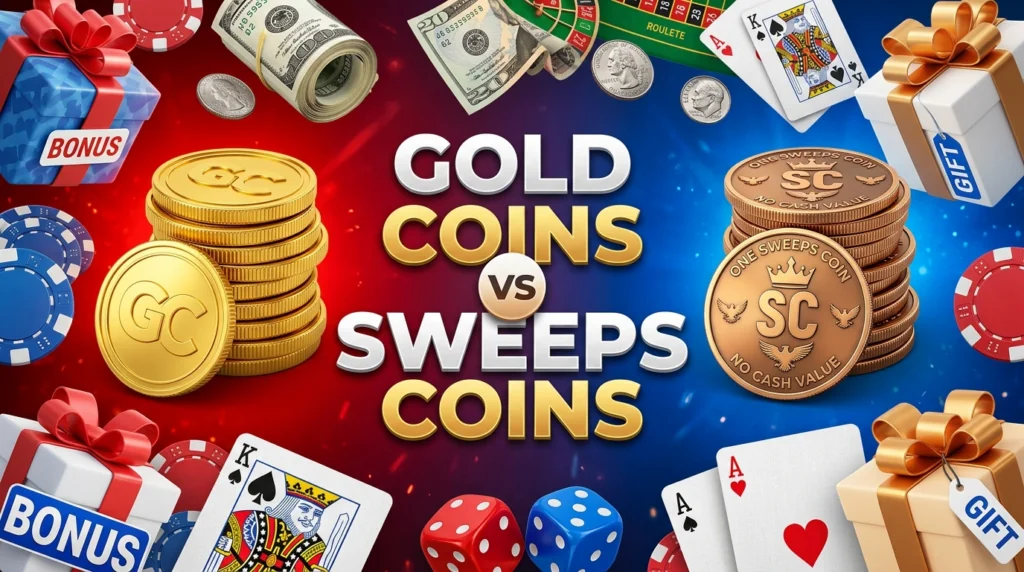 Gold Coins vs Sweeps Coins at Sweepstakes US